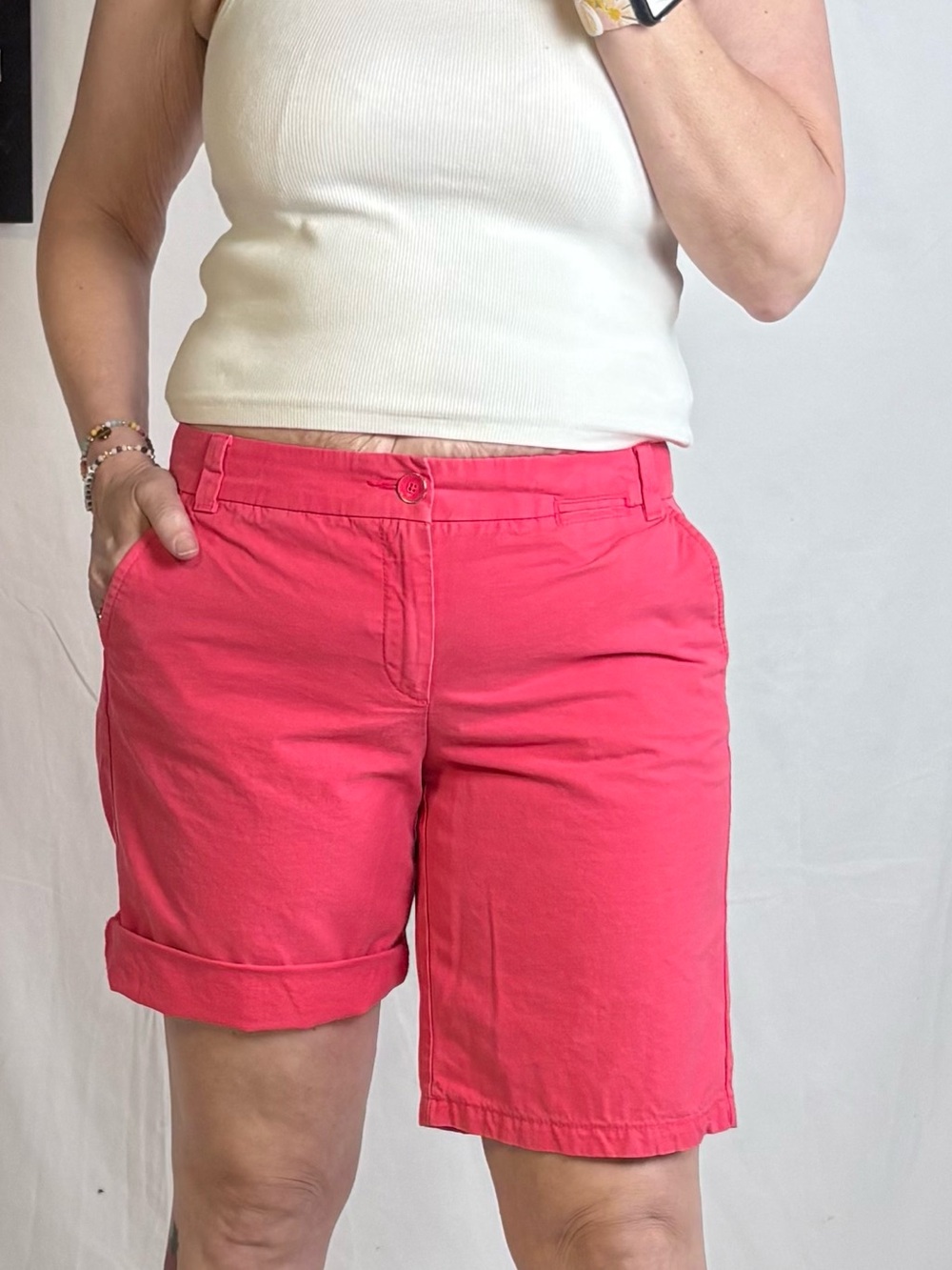 GAP Bright Pink Chino Bermuda Shorts